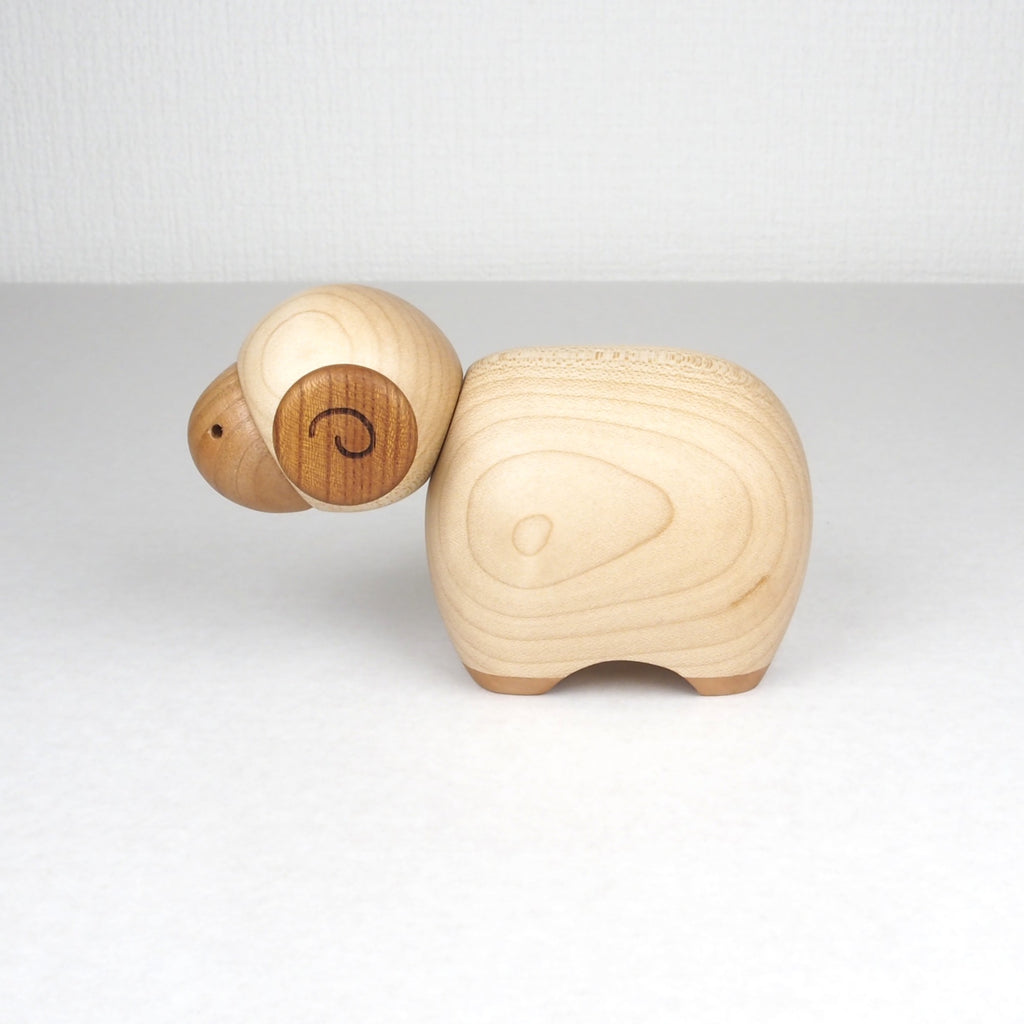 木製干支飾り ヒツジ(未) こげ茶orうす茶