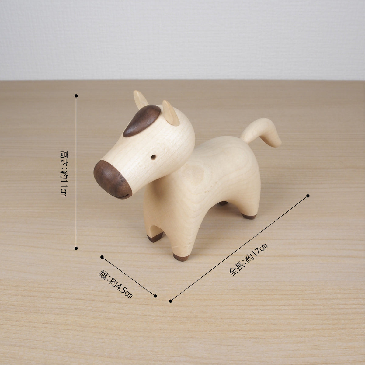 木製干支飾り ウマ(午) 白orこげ茶