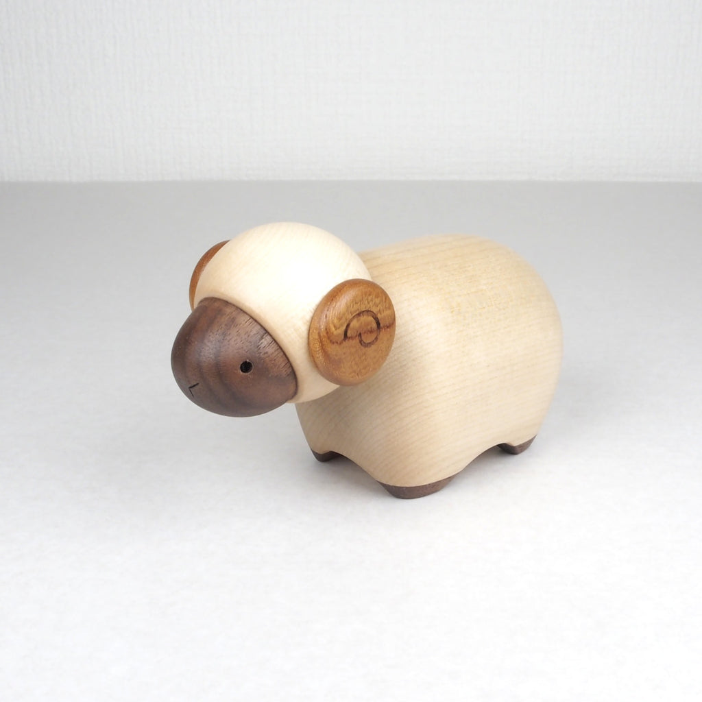 木製干支飾り ヒツジ(未) こげ茶orうす茶