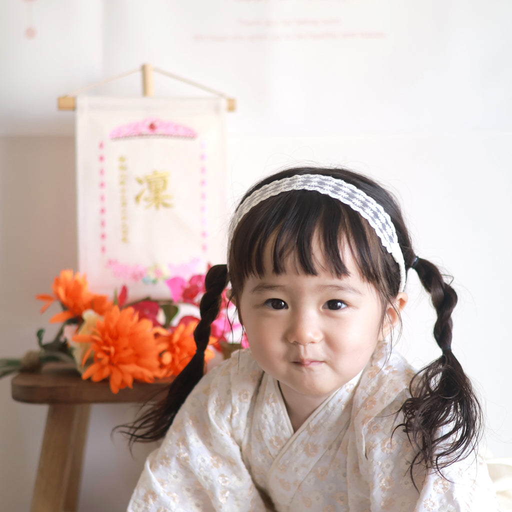 やさしい生なり素材　帆布名前旗 プリンセス