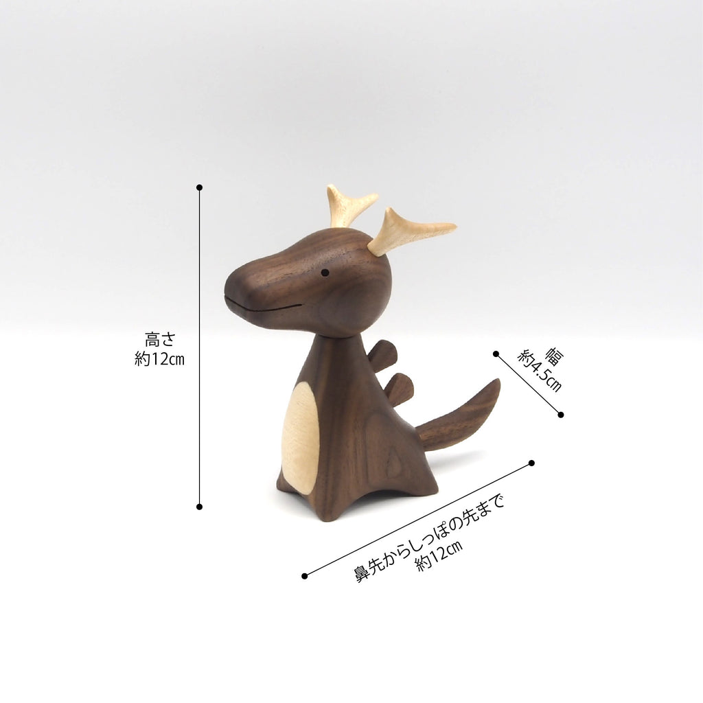 木製干支飾り タツ(辰) こげ茶orうす茶