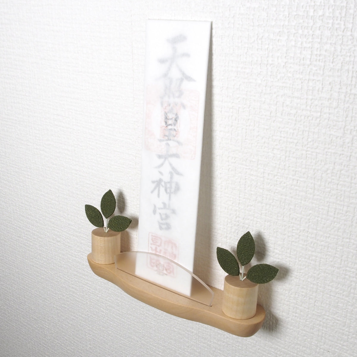 神棚 HITOE　枯れないサカキ(三枚葉／円柱台座)セット