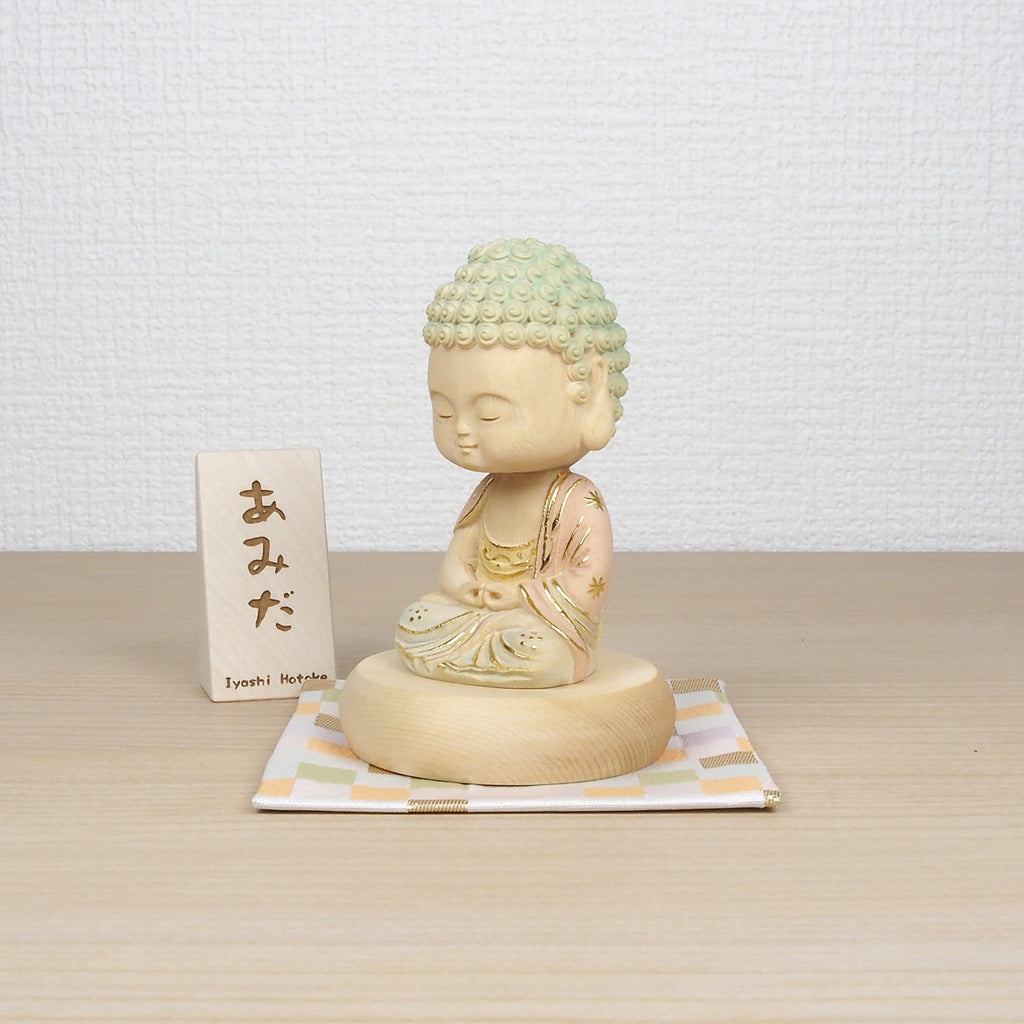 手のひらサイズの仏様 いやし仏飾り台セット 選べる5尊